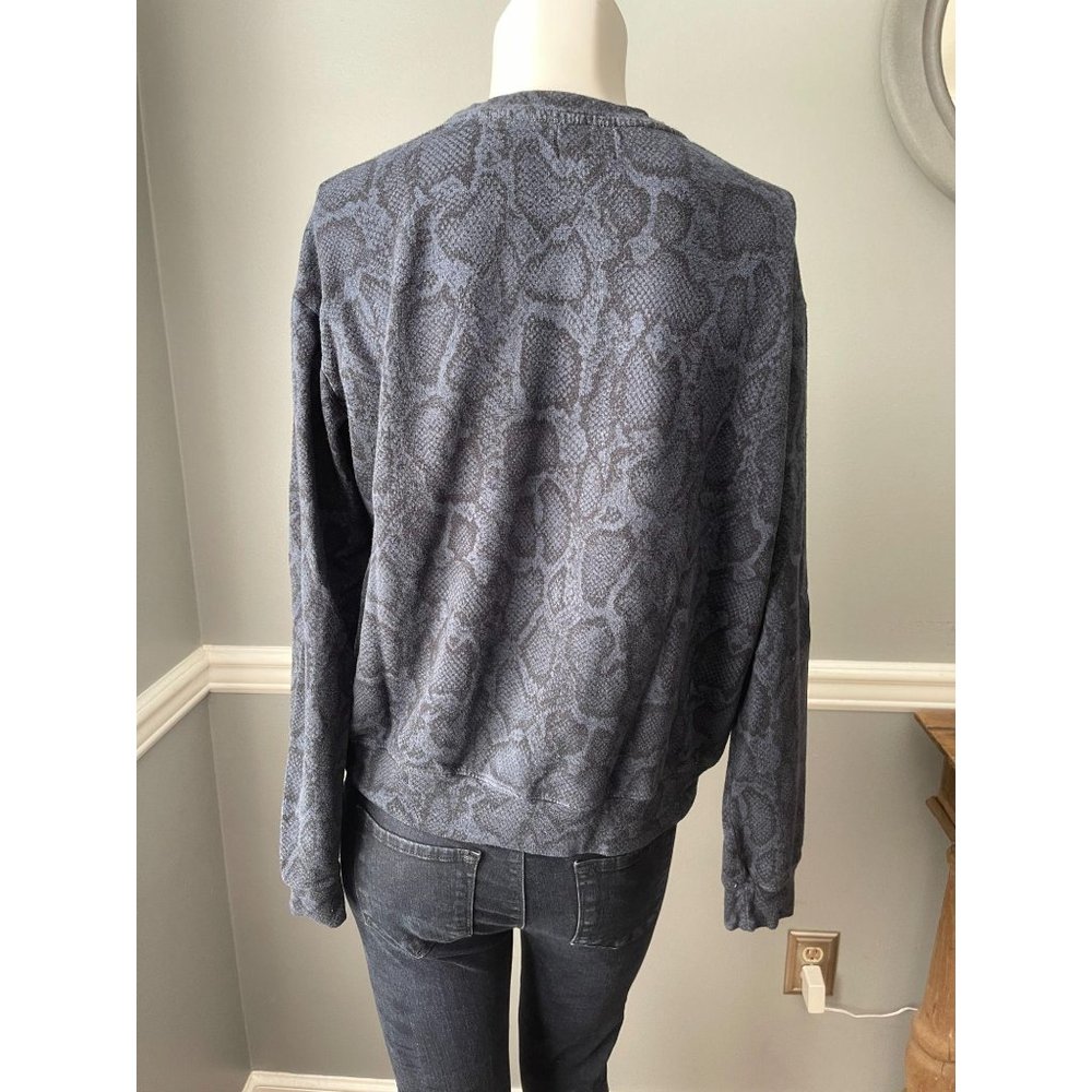Sundry Python Crop Blouson Sweatshirt - Size 1 S - image 3